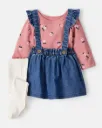 Baby Girl Floral Long-Sleeve Dress Set