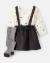 Baby Girl Pumpkin/Bats Tee & Jumper Set
