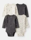 Baby Girl- Sheep Print Long-Sleeve Multipack Bodysuits