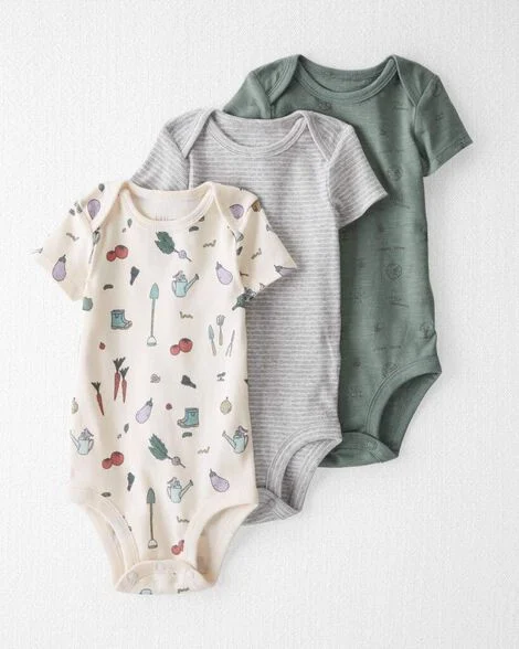 [20261048] Baby Organic Cotton Rib Bodysuits