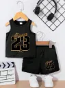 Baby Boy Fun English Numerals Printed Top And Shorts Set