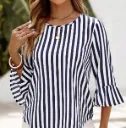 EMERY ROSE Going Out Tops Women Women's Shirt Crew Neck Basic Shirt
