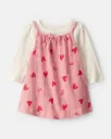 Baby Girl Valentine's Day 2-Piece Heart Long-Sleeve Dress Set