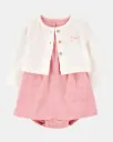 Baby 2-Piece Bodysuit Dress & Cardigan Set