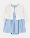 Baby 2-Piece Bodysuit Dress & Cardigan Set