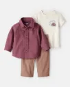Baby Boy 3-Piece Button-Down Outfit Set