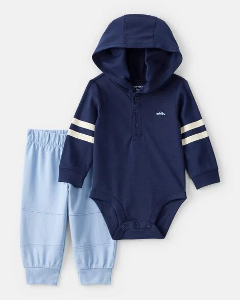 [20260416] Baby Boy 2-Piece Car Bodysuit & Pant Set