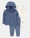 Baby Barn Print 3-Piece Cardigan Set