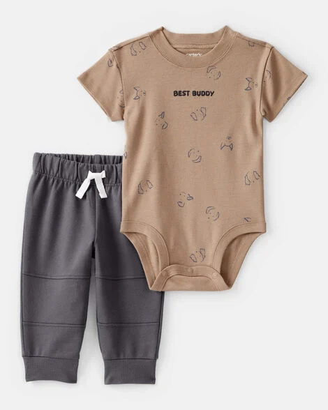 [20260421] Baby Boy 'Best Buddy' Bodysuit & Jogger Set