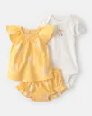 Baby Girl 3-Piece Flower Outfit Set