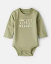 Baby Boy Uncles Little Nugget Long-Sleeve Graphic Bodysuit