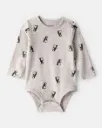 Baby Penguin Print Long-Sleeve Graphic Bodysuit