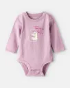 Baby Girl Bear Hugs Long-Sleeve Graphic Bodysuit