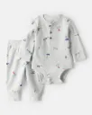 Baby Boy  Construction Thermal Bodysuit & Pant Set