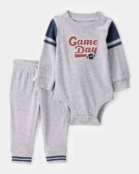 [20261025] Baby Boy Game Day Long-Sleeve Bodysuit Pant Set