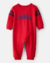 Baby Valentine's Day More Hugs French Terry Long-Sleeve Jumpsuit